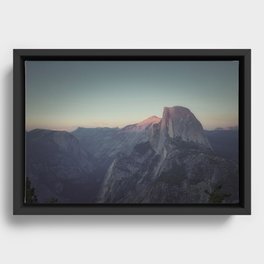 Sunset at the Half Dome Framed Canvas