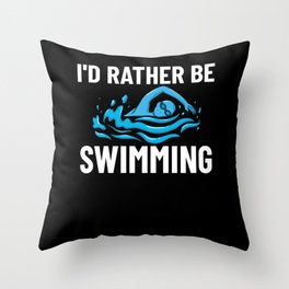 Swimming Coach Swim Pool Swimmer Lesson Throw Pillow