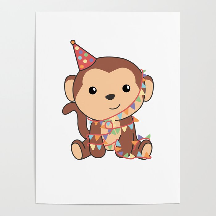Monkey Birthday For Children A Birthday Poster