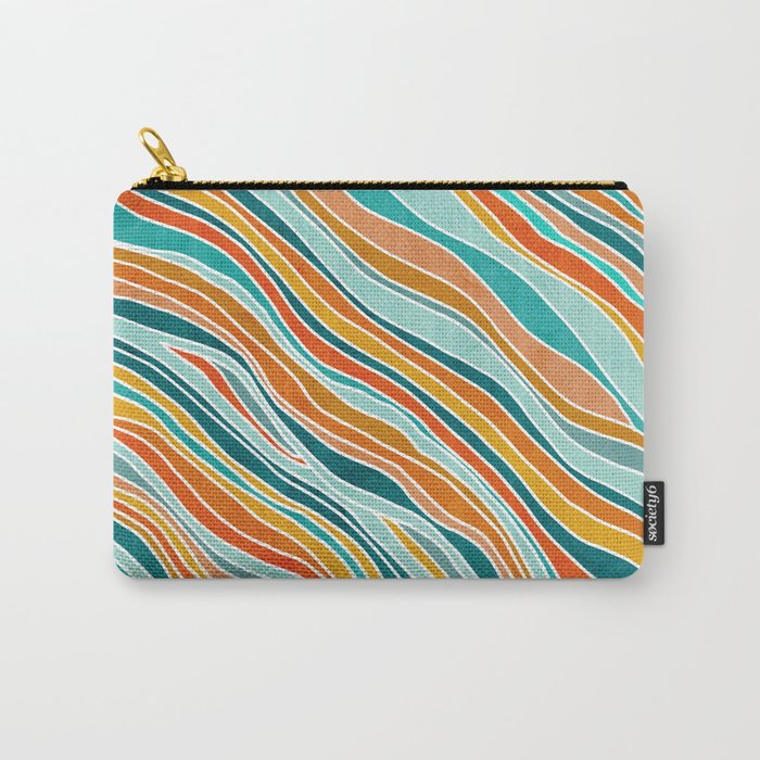Colorful Summer Stripes Carry-All Pouch