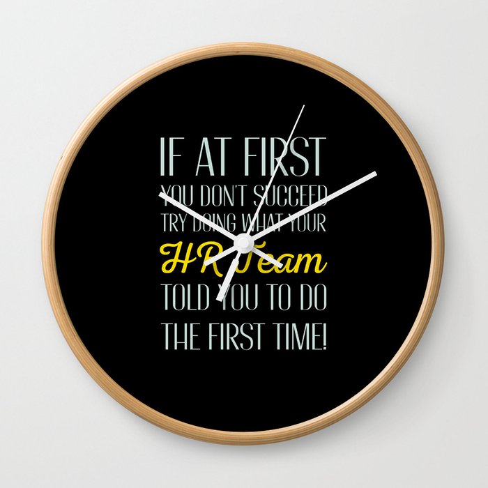 Funny Human Resources Team Wall Clock