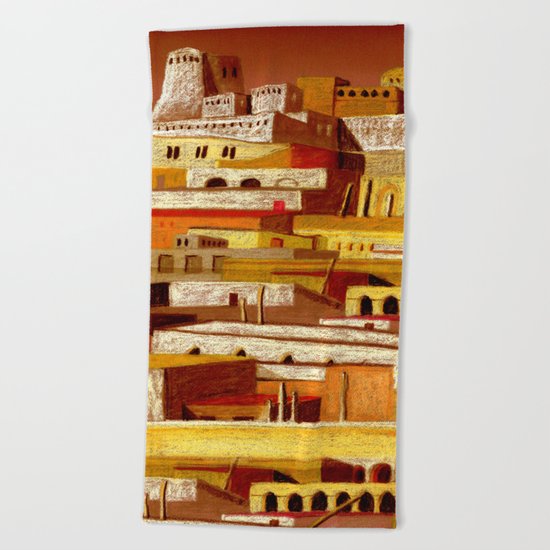 The fortress at sunset Beach Towel