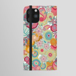 Vibrant floral iPhone Wallet Case