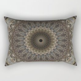 Mandala in warm brown and gray tones Rectangular Pillow
