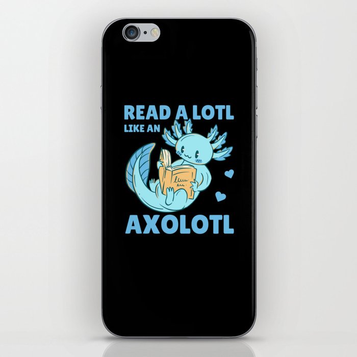 Read a lotl like an Axolotl That Reads Many Books iPhone Skin