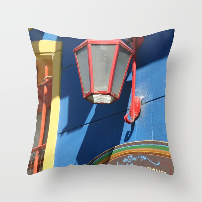Argentina Photography - Close-up Colorful Building In Buenos Aires  Throw Pillow