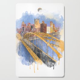 Pittsburgh Fort Pitt and Downtown Cutting Board