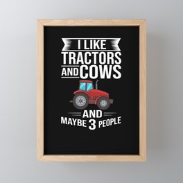 Tractor Farmer Driver Kids Seat Framed Mini Art Print