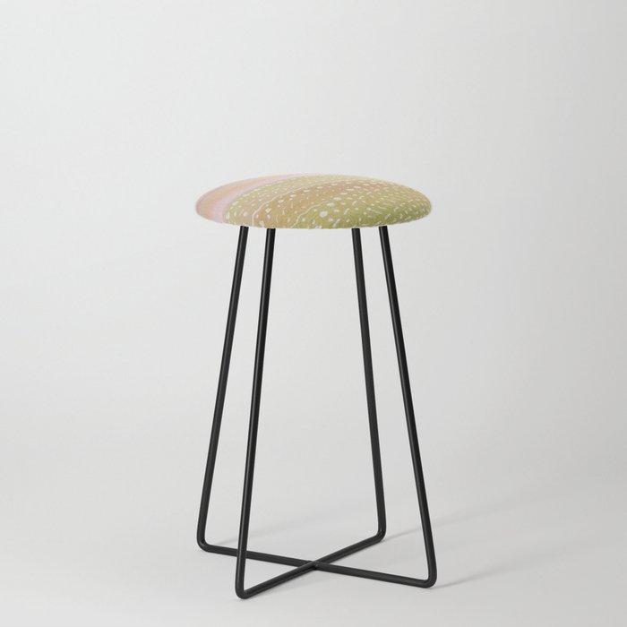 Purple and green landscape Counter Stool