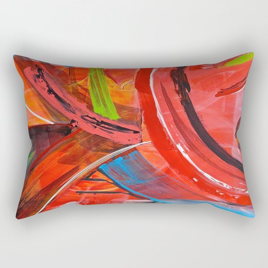 IBIZA - colorful abstract painting Rectangular Pillow