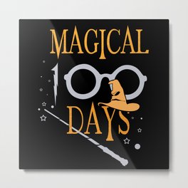 Days Of School 100th Day 100 Magical Days Metal Print