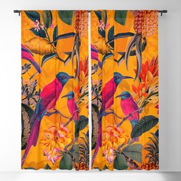 Vintage And Shabby Chic - Colorful Summer Botanical Jungle Garden Blackout Curtain