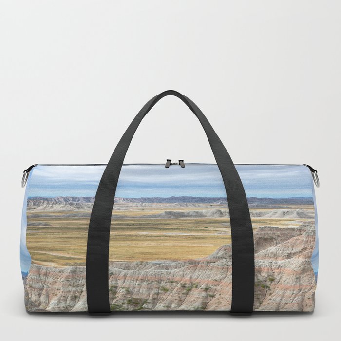 Badlands Western Scenery In National Park South Dakota Duffle Bag By Seanramsey