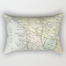 Vintage Map of Canada Rectangular Pillow