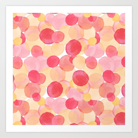 Watercolor Circles Two Art Print