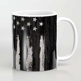 White Grunge American flag Coffee Mug