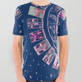 Major Arcana & Wheel of the Zodiac | Pastel Goth All Over Graphic Tee