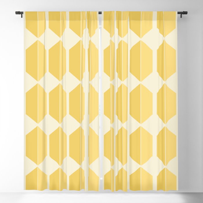 Hexagonal Pattern - Golden Spell Blackout Curtain by colour poems ...