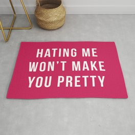 Hating Me Funny Quote Area & Throw Rug