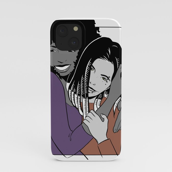 2 Sisters BL & W iPhone Case