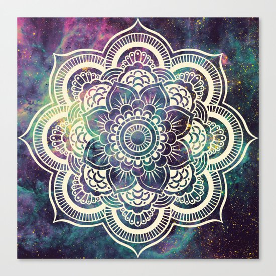 Galaxy Mandala : Deep Pastels Canvas Print