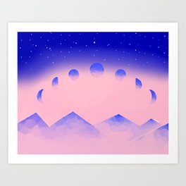 Phases of The Moon Art Print