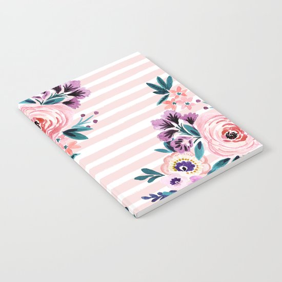 Victoria Blushing Stripe Notebook