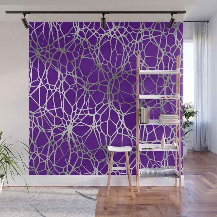 purple and silver painting
