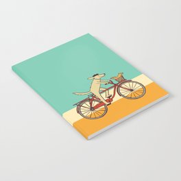 Cycling Dog with Squirrel Friend Notebook
