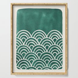 Scallop Waves - Teal Serving Tray