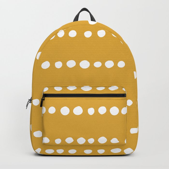 Spotted, Mustard Yellow, Boho Prints Backpack