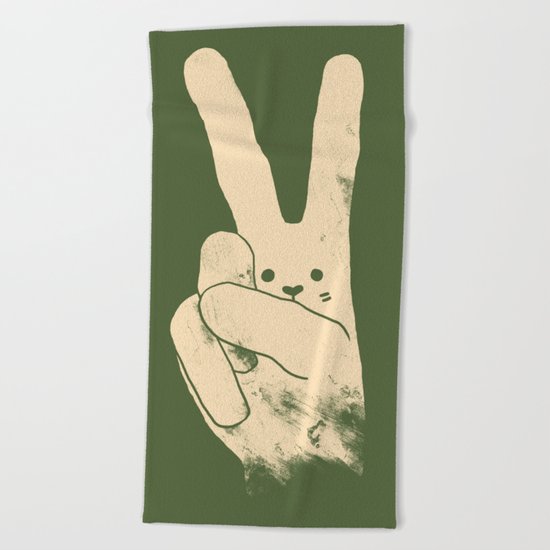 Love, Peace and Carrots Beach Towel