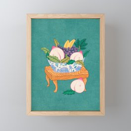 Minhwa: Fruits on the Paw Table A Type Framed Mini Art Print