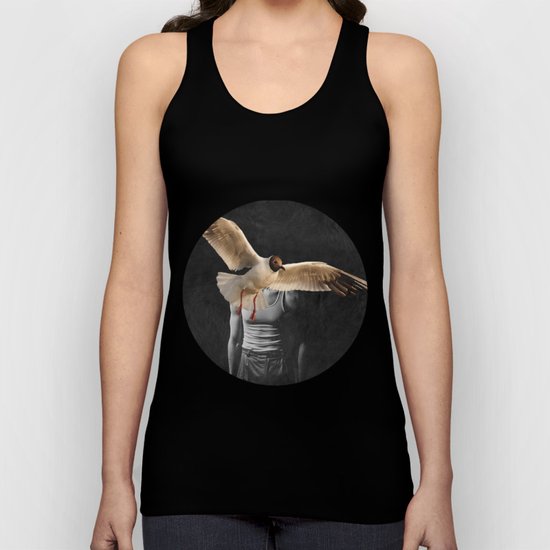 Man with Bird Unisex Tank Top