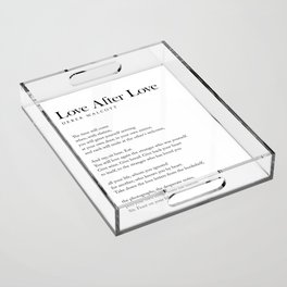 Love After Love - Derek Walcott Poem - Literature - Typography Print 1 Acrylic Tray