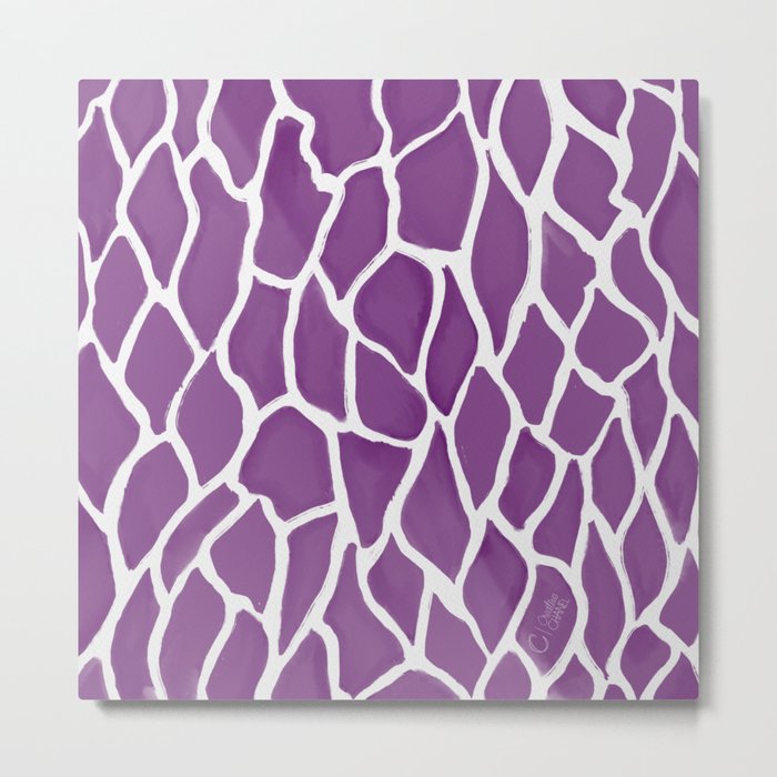 Bark Texture Purple Metal Print
