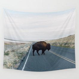 Bison Crossing Wall Tapestry
