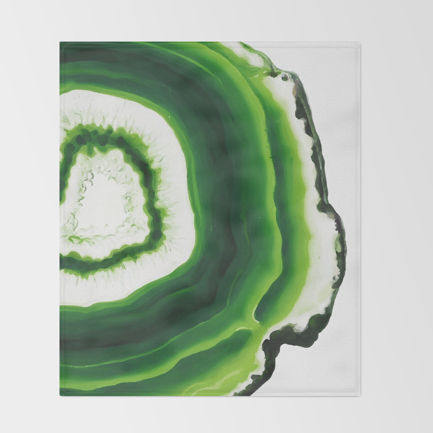 Green Agate Geode Slice Throw Blanket By Mydream Society6
