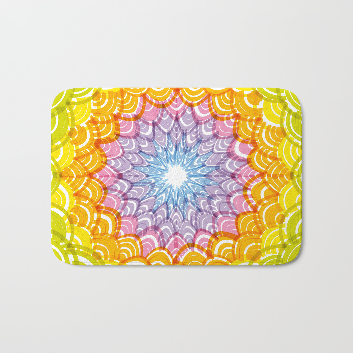 Abstract Round Wreath Composition Rainbow Frame Simple Nature