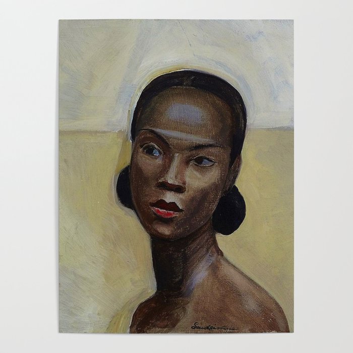 African American Masterpiece 'Portrait of a Black Woman' by Sergey Sudeikin  Poster