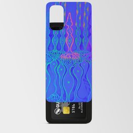 Cone cells rod cells and bipolar neurons in the retina, fluorescent drawing Android Card Case