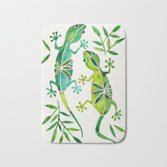 Geckos – Green Palette Bath Mat
