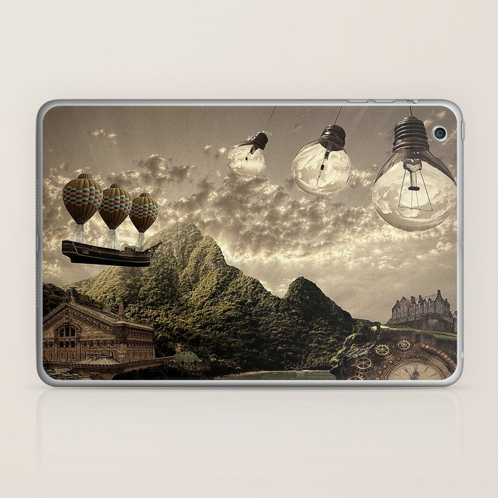 Steampunk Clock And Light Bulbs Background Laptop Ipad Skin By Steampunk Clock And Light Bulbs Background Laptop Ipad Skin By Lovecomunication Society6