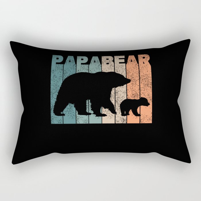 Papabear Father's Day Best Papa Papa Bear Rectangular Pillow