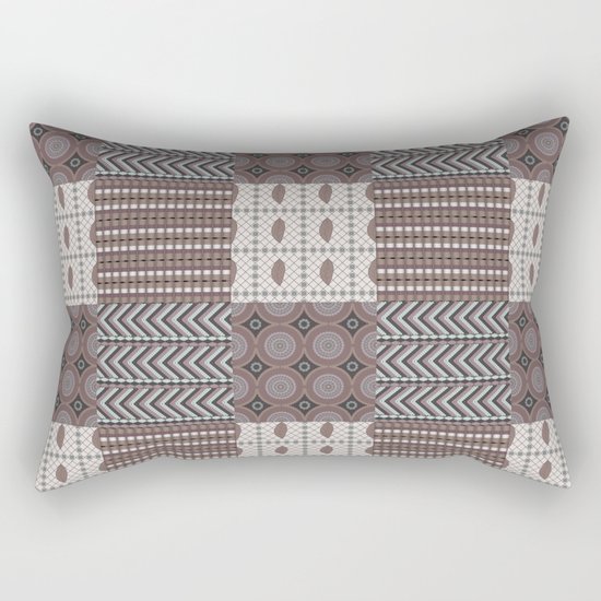 Retro . Valentine's day . Patchwork . Rectangular Pillow
