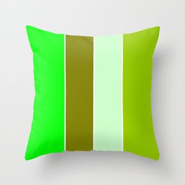 just four colors 1: green Throw Pillow