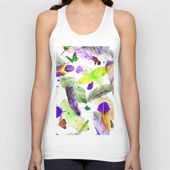 feathers and butterflies Unisex Tank Top
