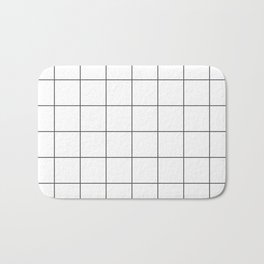 Grid Bath Mat | Pattern, Abstract, Comic, Black and White 
