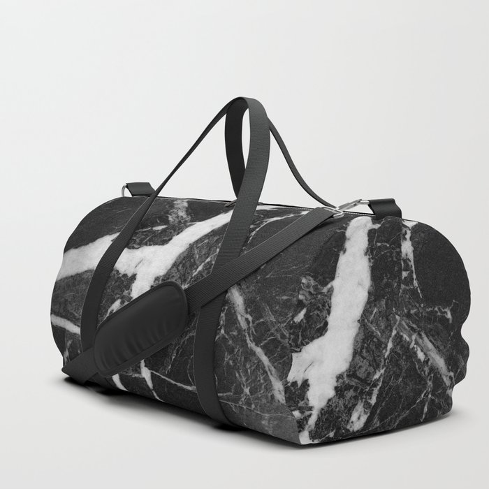 Black Marble Glam #3 #marble #texture #decor #art #society6 Duffle Bag