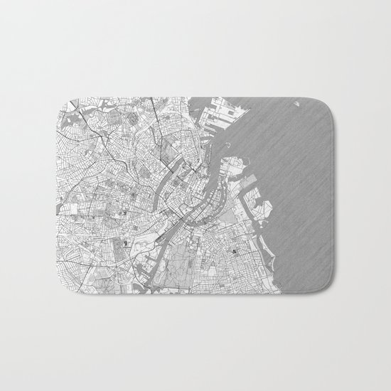 Copenhagen Map Line Bath Mat